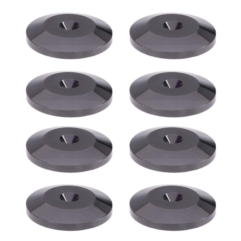 [Australia - AusPower] - Bluecell Pack of 8 Black 24K Nickel Plated Speaker Spikes Pads Mats 5x25mm Isolation Stand Foot Cone Base 
