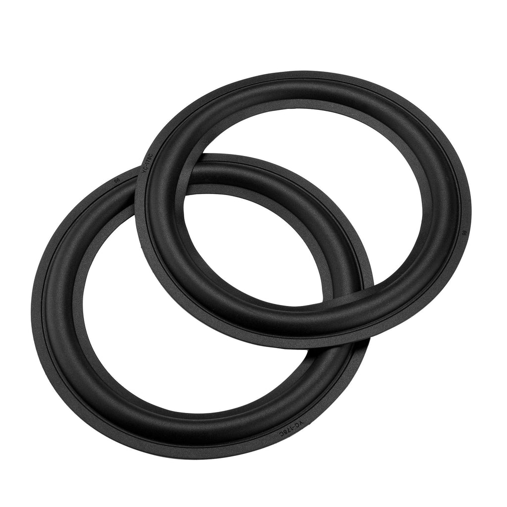 [Australia - AusPower] - Bluecell 2pcs Black Color 8” Rubber Speaker Edge Surround Rings Replacement Parts for Speaker Repair or DIY (8") 8" 