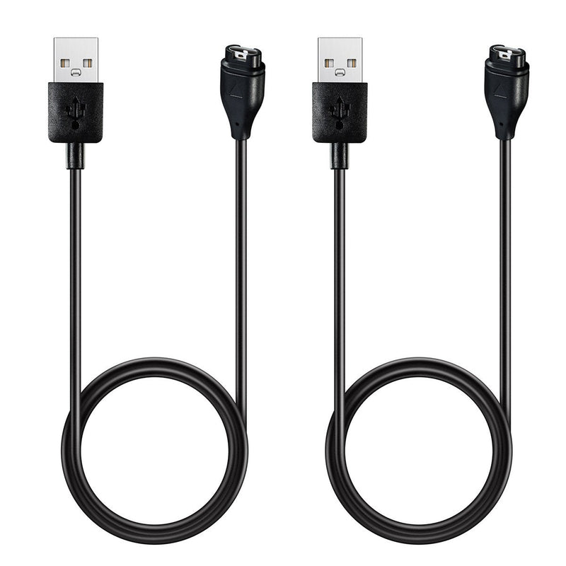 [Australia - AusPower] - Kissmart Compatible with Garmin Vivosport Charging Cable, Replacement Charger Cable Cord for Garmin Vívosport (Black, 2-Pack) 