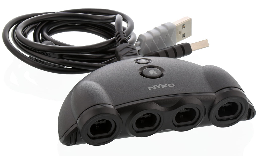 [Australia - AusPower] - Nyko Retro Controller Hub Plus - Gamecube Controller Adapter for Nintendo Switch, Connect up to 4 Controllers with Turbo and Home Button, Compatible with Super Smash Bros 4 Ports Plus 