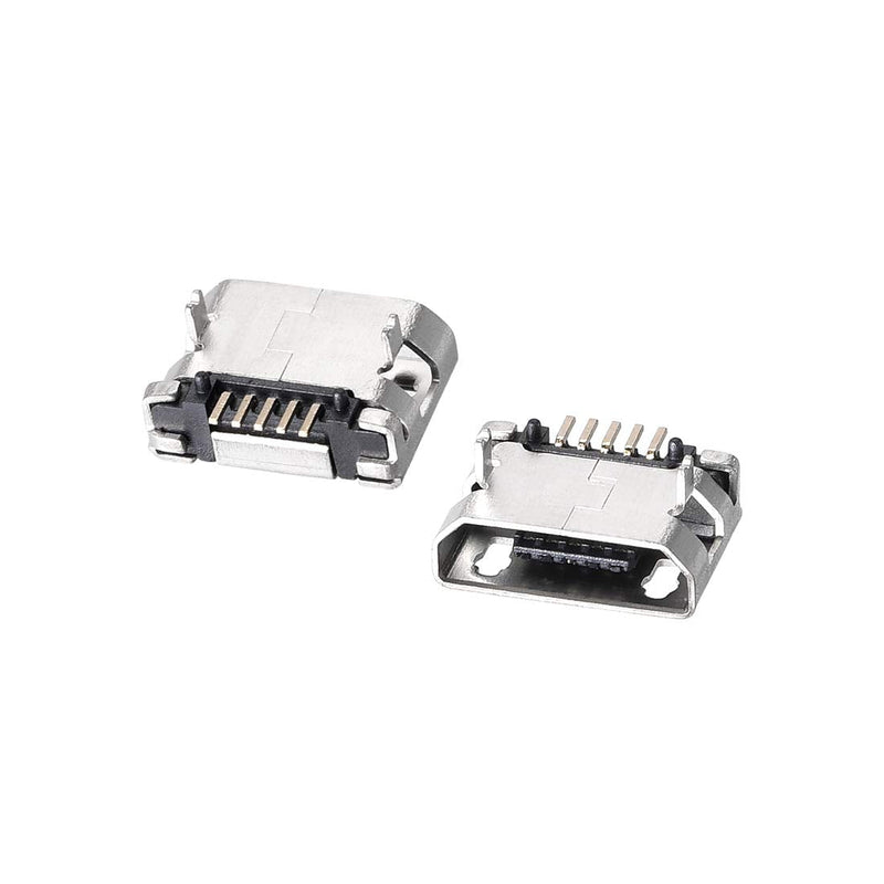 [Australia - AusPower] - uxcell 100PCS Micro USB Female Socket Connector, 5-Pin DIP 180 Degree, Repair Adapter 
