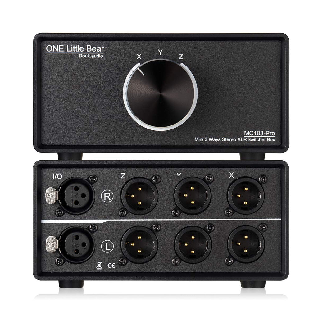 [Australia - AusPower] - Nobsound 1-IN-3-OUT XLR Audio Switch ; Balanced Audio Converter ; 3-Way Stereo Passive Audio Selector Switcher (MC103 Pro 3-Out) MC103 Pro 3-OUT 