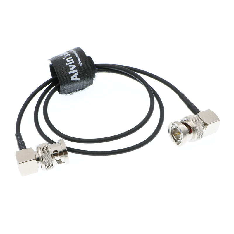 [Australia - AusPower] - Alvin's Cables 3G SDI Cable HD SDI BNC Cable Thin Flexible for Sony FS5| FS7| FX6, Atomos Monitor Right Angle to Right Angle 60CM|23.6inches 90° to 90° Black 