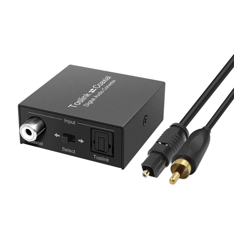 [Australia - AusPower] - Digital Coaxial to Optical Converter, Bi-Directional Coax Digital Audio Converter Optical-to-Coaxial or Coax-to-Optical Digital Audio Converter Adapter 