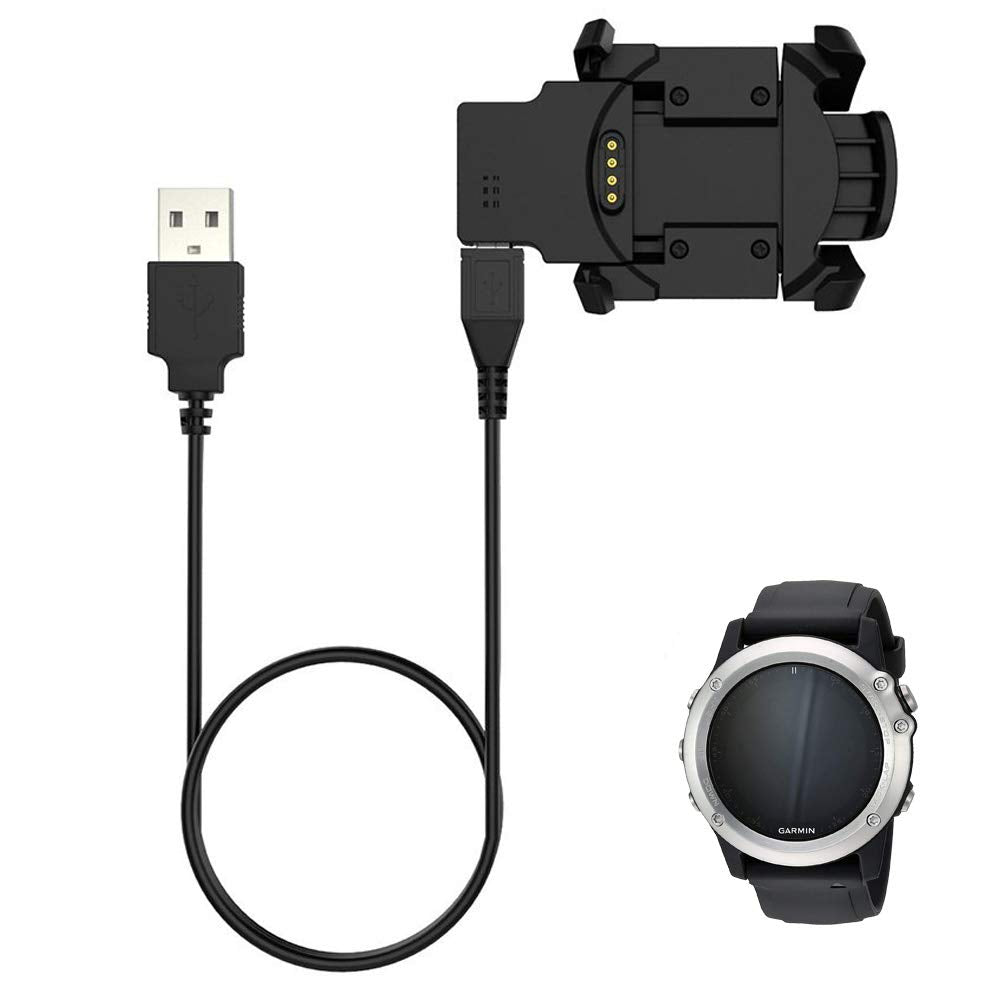 [Australia - AusPower] - Charger for Fenix 3/Fenix 3 HR/Quatix 3/ Tactix Bravo/ D2 Bravo, Replacement Charging Cable Cord for Garmin Fenix 3 Heart Rate Smart Watch [3.3ft/1m] 