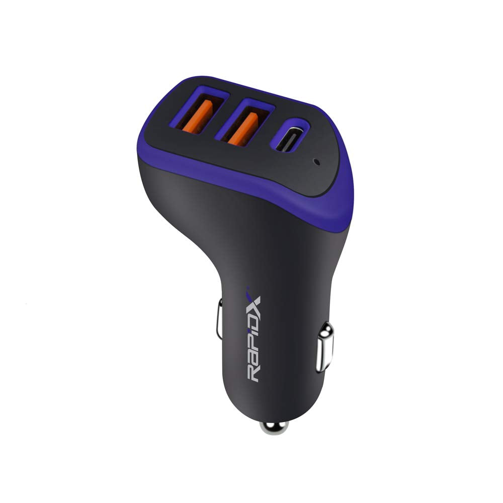 [Australia - AusPower] - X3PD 3 USB Port 35W Compact Car Charger Including a Fast 18W USB C PD for Fast Charging iPhone 14 13 12 11 Plus Pro Max iPad Samsung Galaxy Note 20 10 S21 20 Google Pixel 