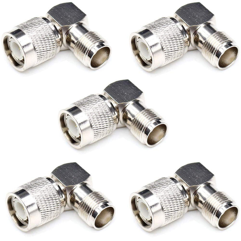 [Australia - AusPower] - ANHAN 90 Degree TNC Connectors, TNC Male to Female Right Angle Adapters L Type TNC Coaxial Connectors RF Coax Connector for Antennas, Radios,Broadcast, Wi-Fi 5Packs 