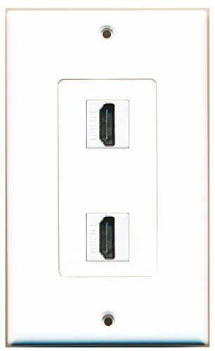 [Australia - AusPower] - RiteAV Custom HDMI Wall Plate 2 Port - 1 Gang [White/White] White/White 