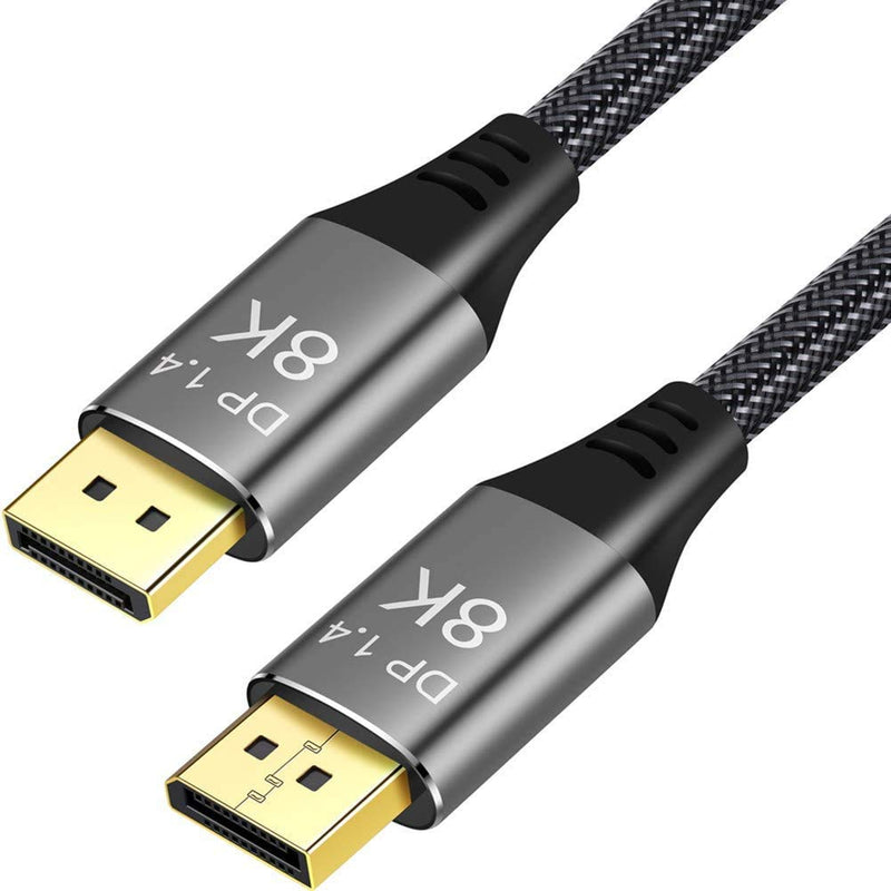 [Australia - AusPower] - CABLEDECONN DisplayPort Cable Ultra HD 8K 4K Copper Cord DP 1.4 HBR3 8K@60Hz 4K@144Hz High Speed 32.4Gbps HDCP 3D Slim and Flexible DP to DP Cable 1M 3.3FT 
