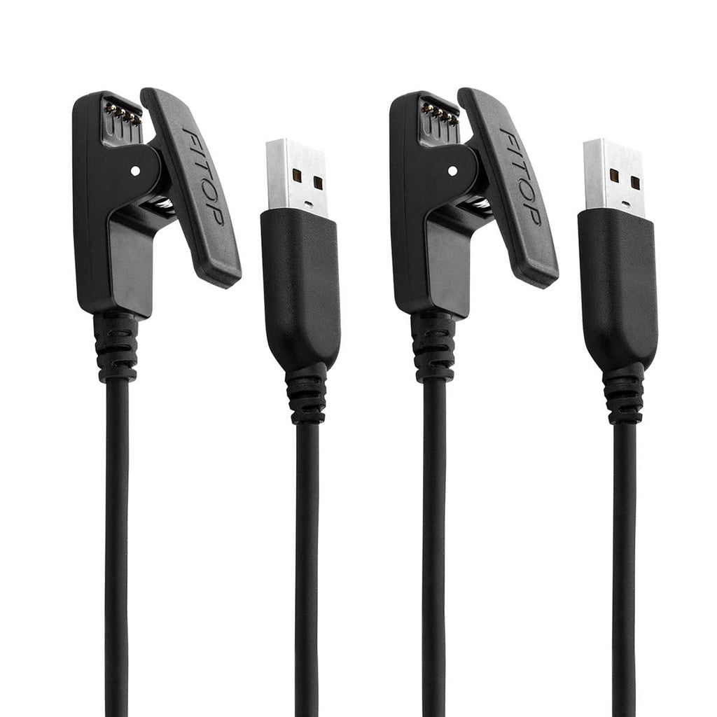 [Australia - AusPower] - JIUJOJA 2Pack for Garmin Approach S20/G10 Forerunner 235/35/64/230/630/645/645 Music/735XT/Vivomove HR/Lily Smart Watch Replacement Charger Charging Clip Sync Data Cable 