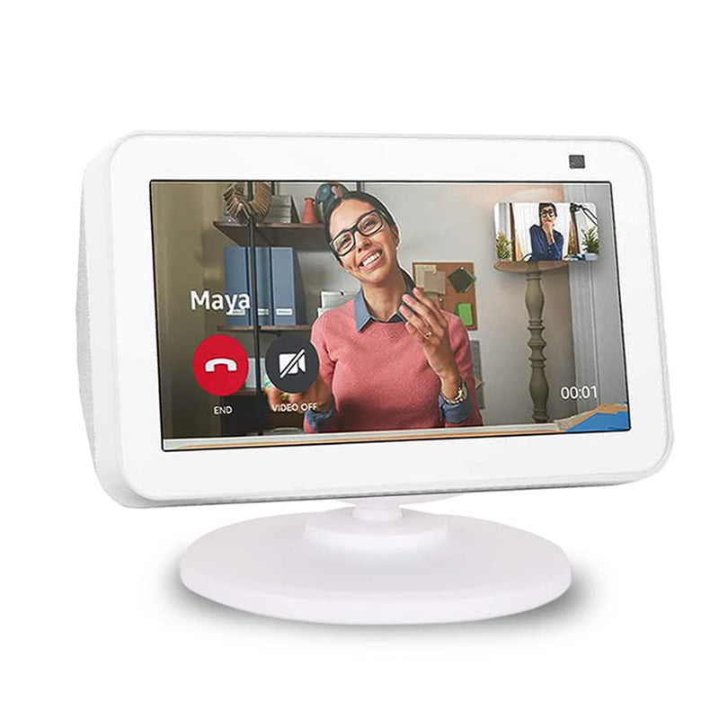 [Australia - AusPower] - AutoSonic Stand for Echo Show 5 (1st Gen and 2nd Gen) | Adjustable Design Compatible with Alexa Show 5 | Magnetic,Swivel and Tilt | White 