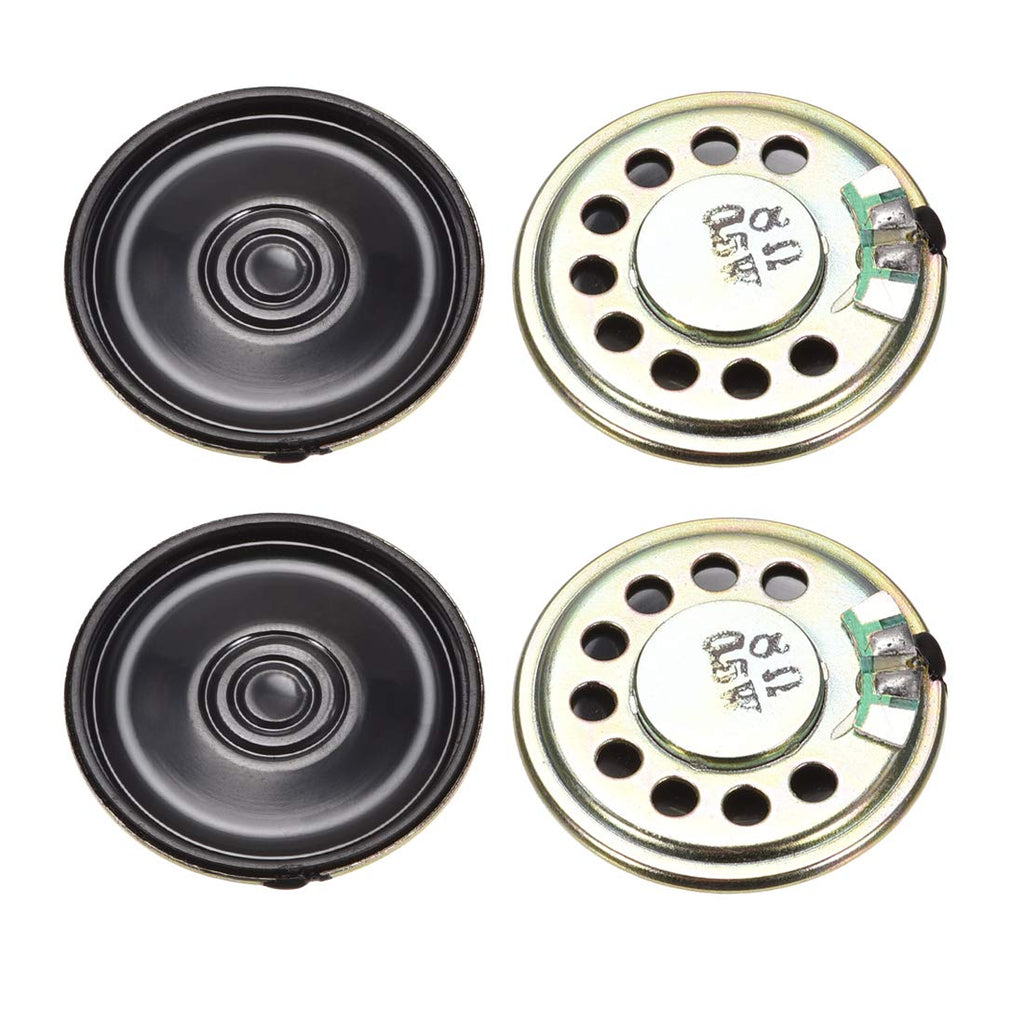 [Australia - AusPower] - uxcell 0.5W 8 Ohm DIY Magnetic Speaker 30mm Round Shape Replacement Loudspeaker 4pcs 