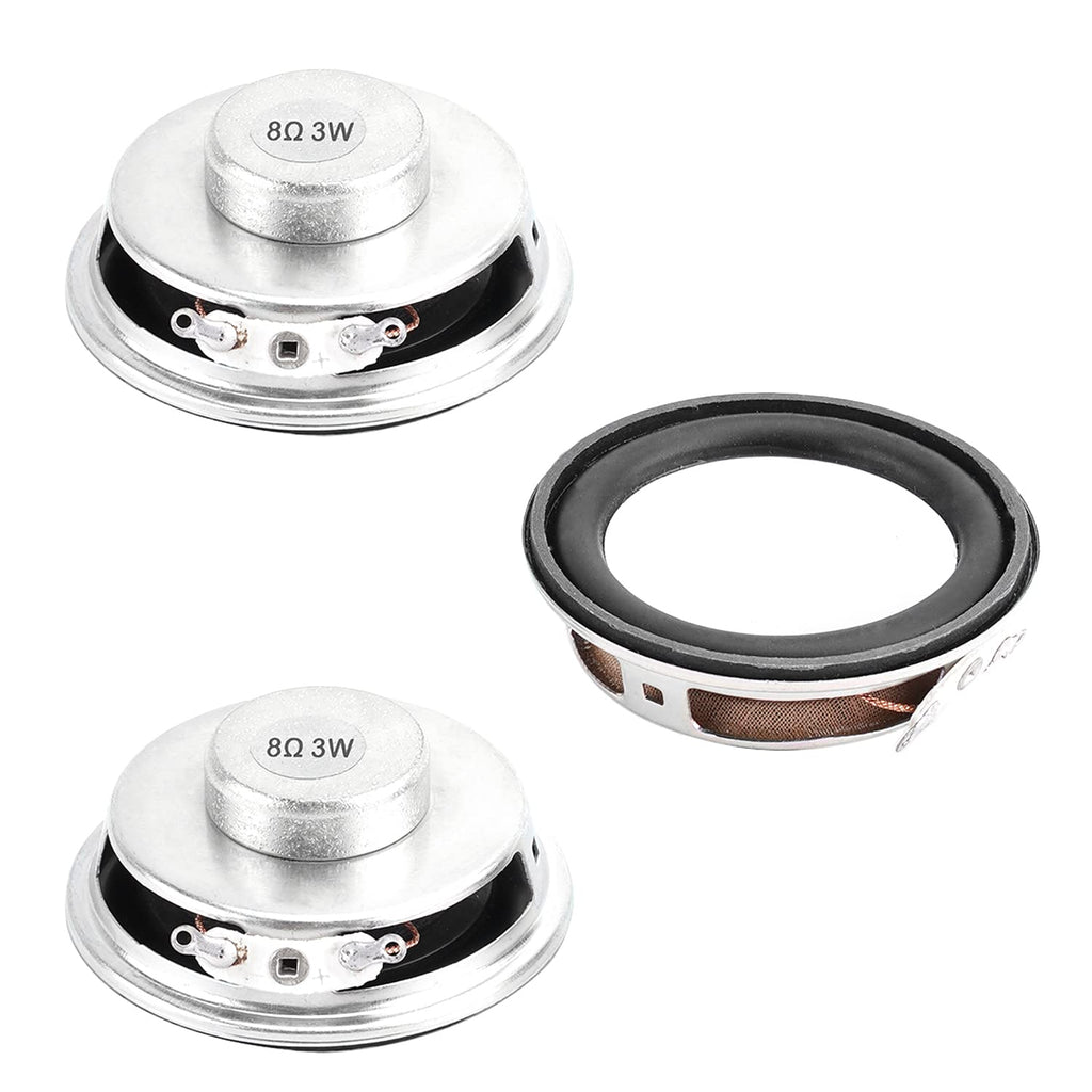 [Australia - AusPower] - Fielect 3Pcs DIY Magnetic Speaker 3W 8 Ohm 50mm Diameter Round Shape Replacement Loudspeaker 