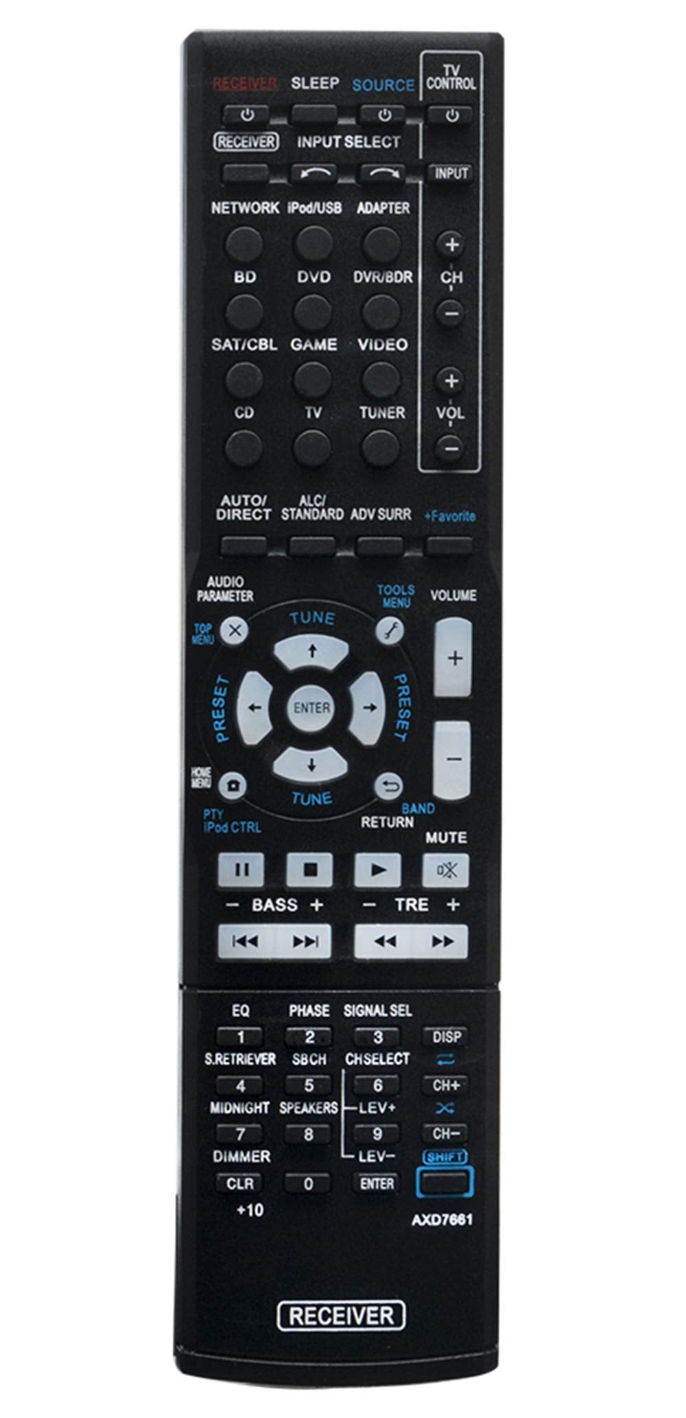 [Australia - AusPower] - AXD7661 Replaced Remote Control Compatible with Pioneer AV Receiver Audio Vedio VSX-822-K VSX-1022-K VSX822-K VSX1022-K 
