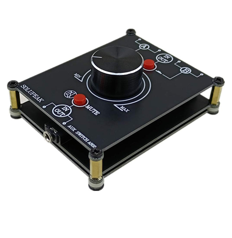 [Australia - AusPower] - 2 in 1 Out 3.5mm Stereo Audio Switch Box, Audio Source Signal selector, 2 Way Speaker switcher 2 ports 3.5mm switch(2 IN 1 OUT) 