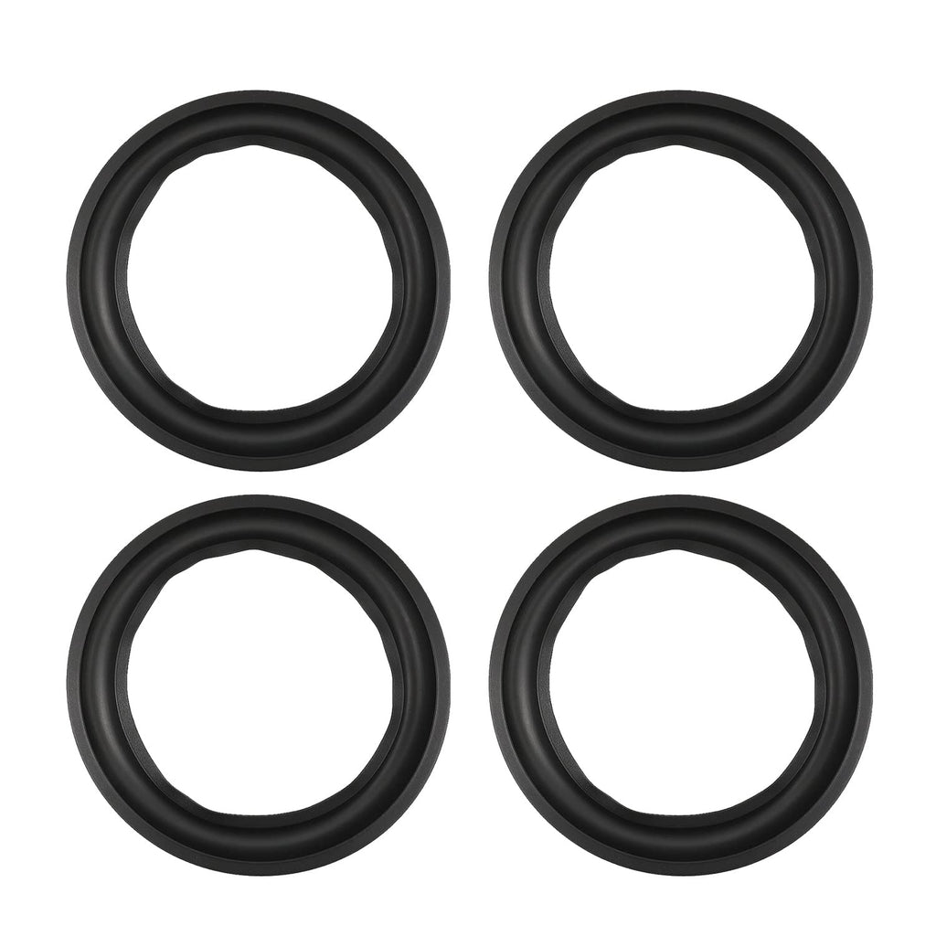 [Australia - AusPower] - Fielect 4Pcs 6.6inch/167mm Rubber Speaker Edge Surround Rings Replacement Kit for Speaker Repair or DIY Black 6.5inch /167mm 4 PCS 