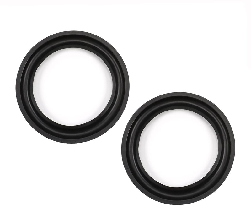 [Australia - AusPower] - Fielect 2Pcs 4.5inch/110mm Rubber Speaker Edge Surround Rings Replacement Kit for Speaker Repair or DIY Black 4.5inch / 110mm 2 PCS 