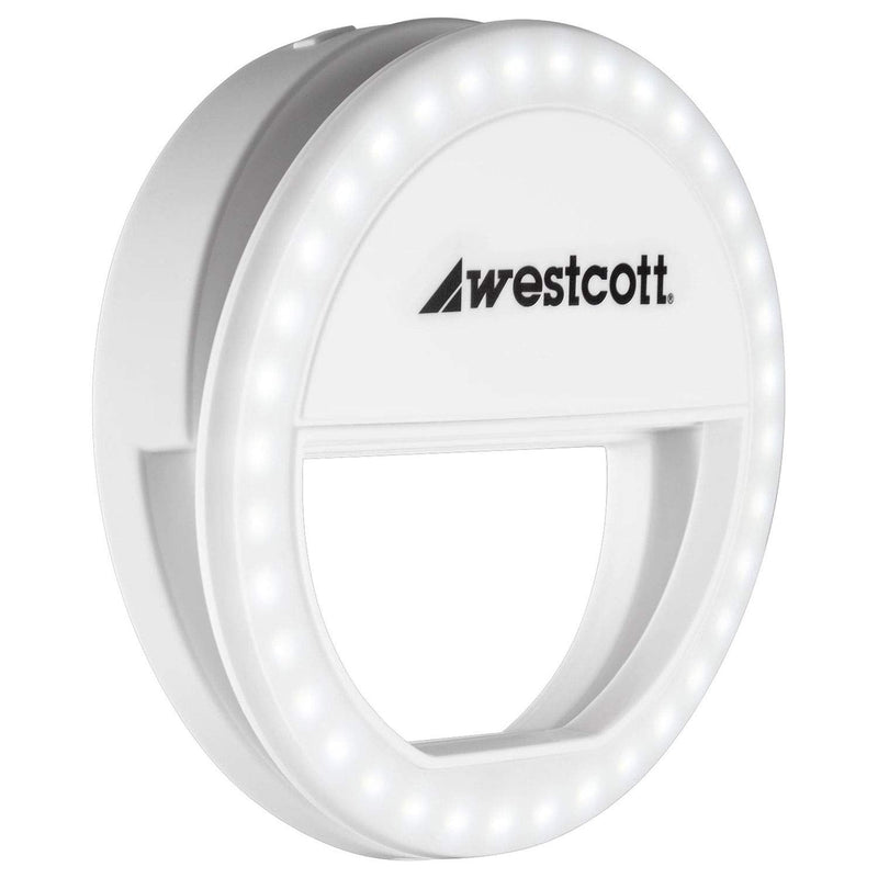 [Australia - AusPower] - Westcott Universal LED Mini Ring Light (3.5") Clip On Selfie Video Conference Light for Phone Camera Tablet and Laptops 