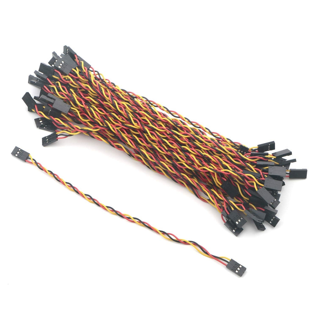 [Australia - AusPower] - jiuwu 50PCS Set 3P Pins 2.54mm Pitch Dupont Line Female to Female 20cm Double-Headed Jumper Wire Connect Cables for Breadboard 50PCS 3Pin As Shown 