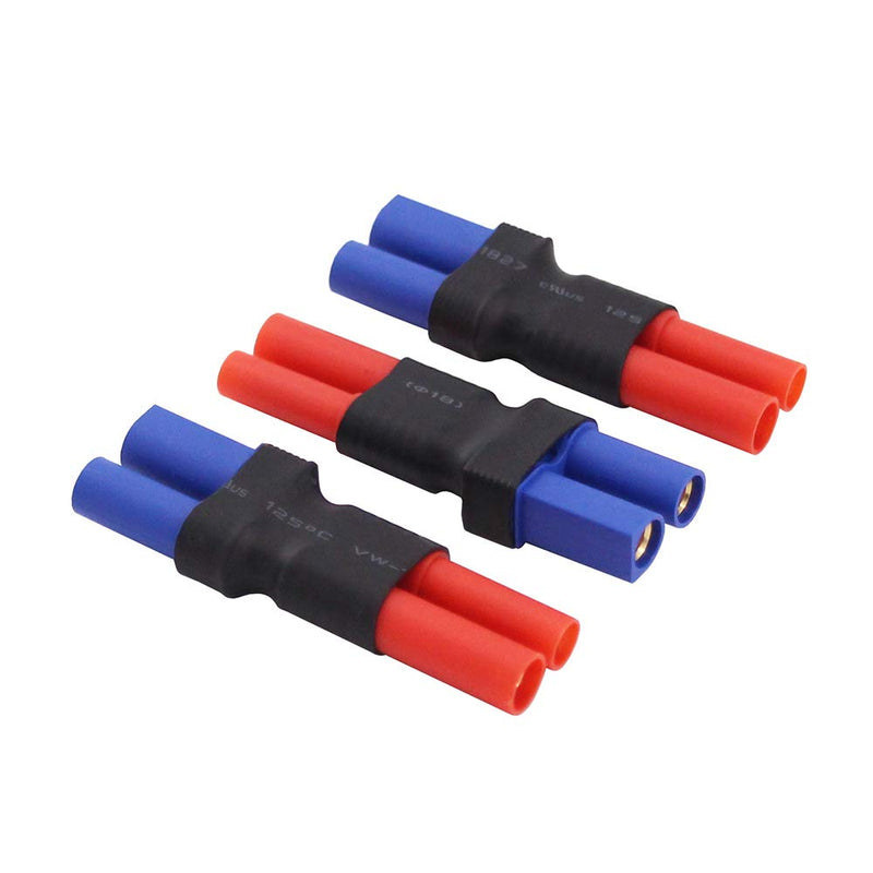 [Australia - AusPower] - BDHI 3pcs No Wires Adapters: EC5 Female to HXT 4mm with Housing Connector Adapter(B149-3) 