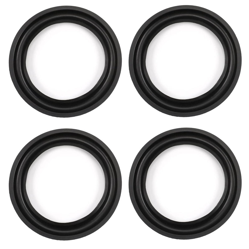 [Australia - AusPower] - Fielect 4Pcs 4 Inch Speaker Rubber Edge Surround Rings Replacement Parts for Speaker Repair or DIY 4" 