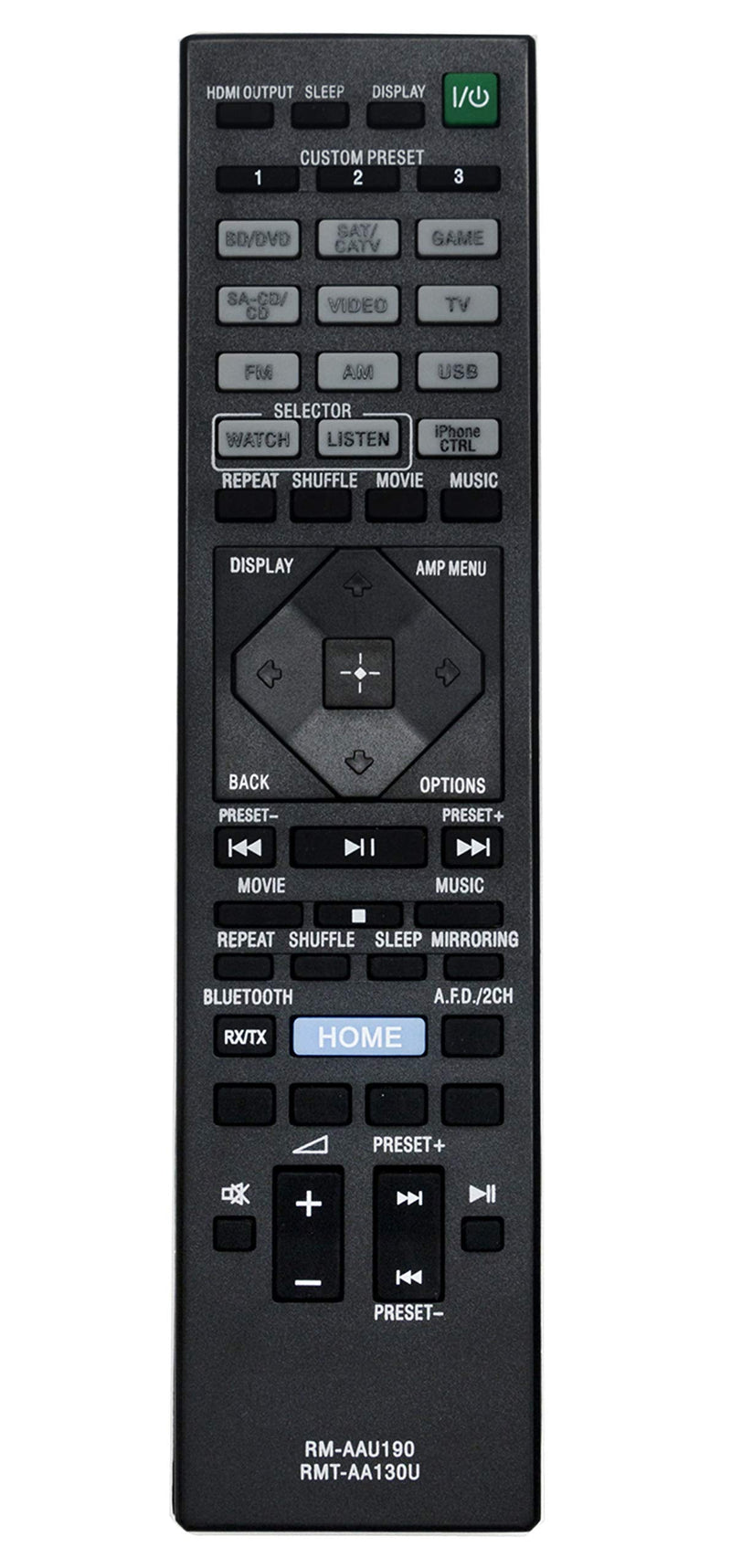 [Australia - AusPower] - RM-AAU190 RMT-AA130U RM-AA130U Replaced AV Receiver Remote Compatible with Sony Home Theater Audio Vedio Receiver STR-DH750 STR-DH550 STR-DN1060 STR-DN860 