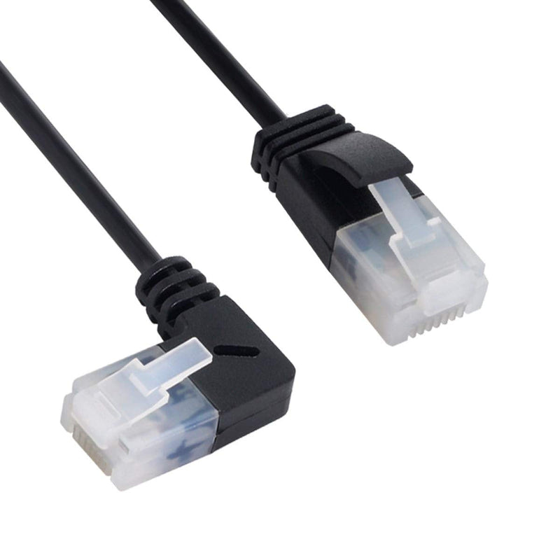 [Australia - AusPower] - chenyang Cat6 Ethernet Cable,90 Degree Left Angled RJ45 UTP Network Extension Cable Patch Cord Cat6a LAN Cable for Laptop Router TV Box 2.0M 