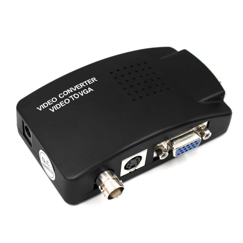 [Australia - AusPower] - BNC S-Video VGA to VGA Converter Box PC Analog CCTV Camera to TV VGA Input to VGA Output Laptop Computer Monitor Converter Adapter for DVR DVD Player Support PAL NTSC 