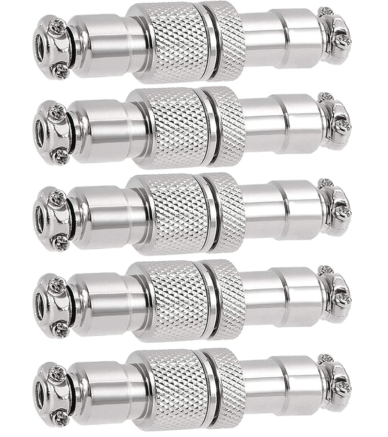 [Australia - AusPower] - daier 5Pcs 4Pin Aviation Connector,GX16 16mm Aviation Connector Plug Docking Femal & Male Circular Connector 4Pins 