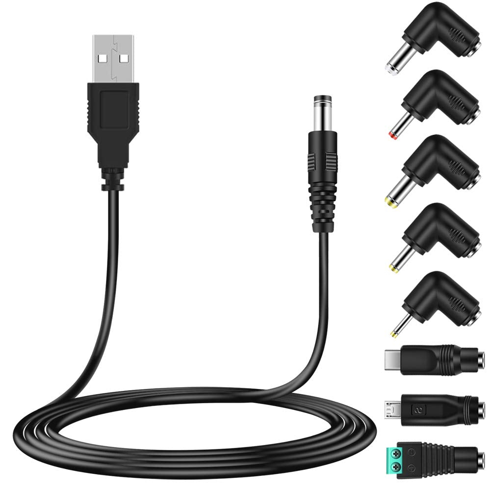 [Australia - AusPower] - Bouge Universal DC 5V Power Cable, USB Charger Cord with 8 Types Connectors (Include Micro and USB C Android Connector) for Samsung Galaxy LG Moto and Other Android Phones Tablet Power Bank 