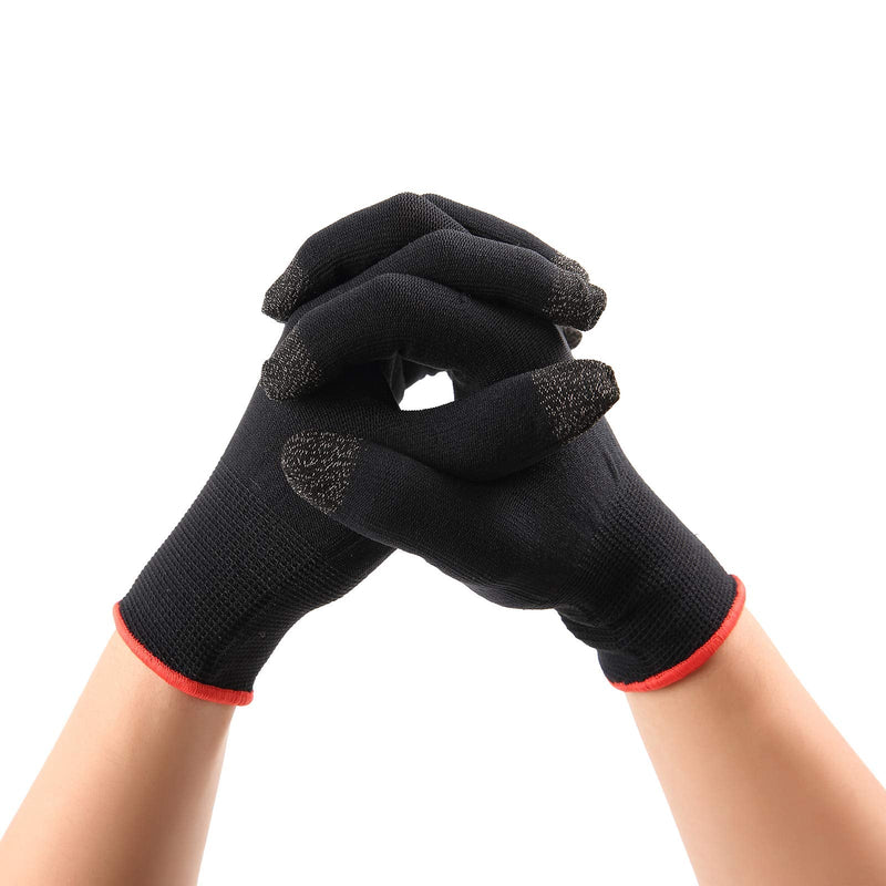 [Australia - AusPower] - Winter Touchscreen Gloves for Gaming on Mobile Phones Tablets Winter Warm Knit Gloves for Men and Women (Black) Black 