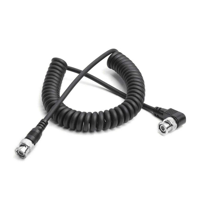 [Australia - AusPower] - DRRI 1080p 3G HD-SD BNC to Right Angle BNC Spring Video Cable 75ohm for Teradek/Steadicam configurations Camera Monitor Elbow to straight BNC 