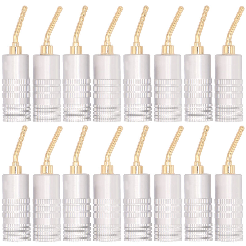 [Australia - AusPower] - 16PCS Banana Speaker Pin Plug Audio Cable Connector Kit Adapter for Wall Plate, Home Theater,Video Receiver,Amplifiers 16 pcs pin plugs 