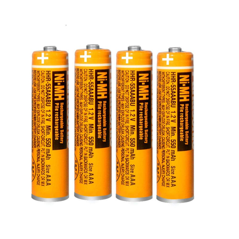[Australia - AusPower] - EOCIK 4 Pack HHR-55AAABU NI-MH Rechargeable Battery 1.2V 550mAh AAA Battery for Panasonic Cordless Phones 550-4 
