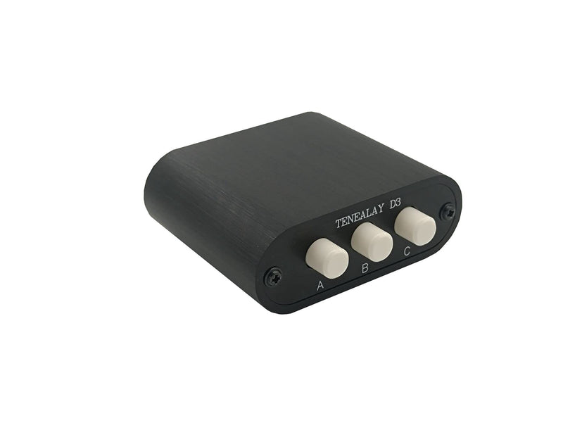[Australia - AusPower] - New D3 3(1)-in-1(3)-Out 3.5mm Stereo Audio Switch Source Input Signal switcher selector Splitter Box Mini 3-port 3.5mm Switch no volume 