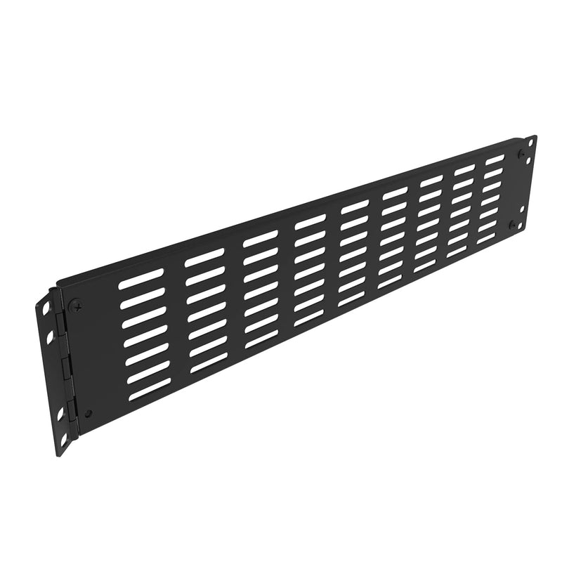 [Australia - AusPower] - Jingchengmei 2U Hinged Blank Panel - Slot Vented Server Rack Panel for 19-Inch Network Cabinet or Server Rack Enclosure Black (2UVBPHN, Black) 