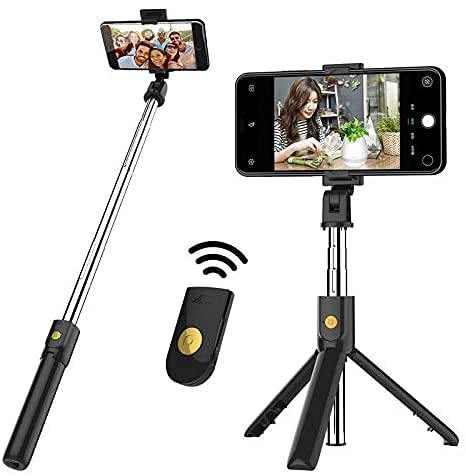 [Australia - AusPower] - Selfie Stick Tripod，Extendable with Wireless Remote and Tripod Stand, Portable, Lightweight, Compatible 