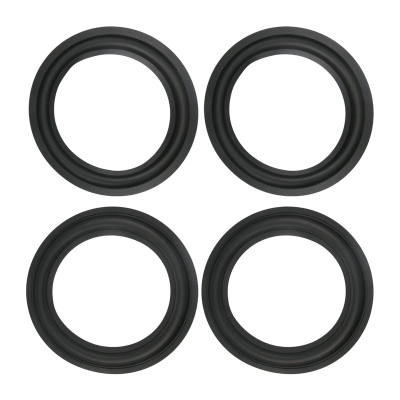 [Australia - AusPower] - Heyiarbeit 4 Pcs 6.08" Speaker Rubber Edge Surround Rings Replacement Parts for Speaker Repair Kitchens Bathrooms DIY 156mm 4 pcs 