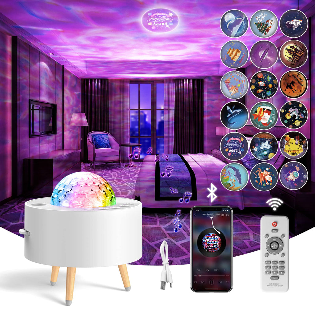 [Australia - AusPower] - Auplf Galaxy Light Projector for Bedroom, Star Projector Sky Light with Bluetooth Speaker, White Noises&Remote Control, Romantic Night Light Projector for Bedroom Party Decor Birthday Day Gift 