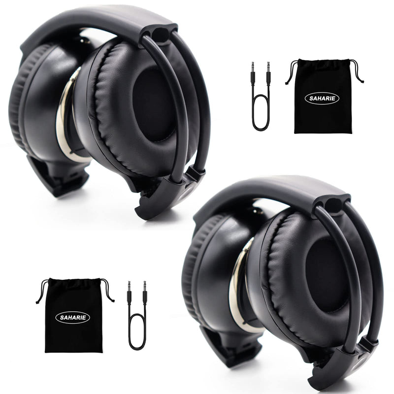 [Australia - AusPower] - SAHARIE 2 Pack of Infrared Headphones for Car DVD, 2 Channel IR Wireless Headphones for Kids, Car Headphones for Universal Rear Entertainment System 