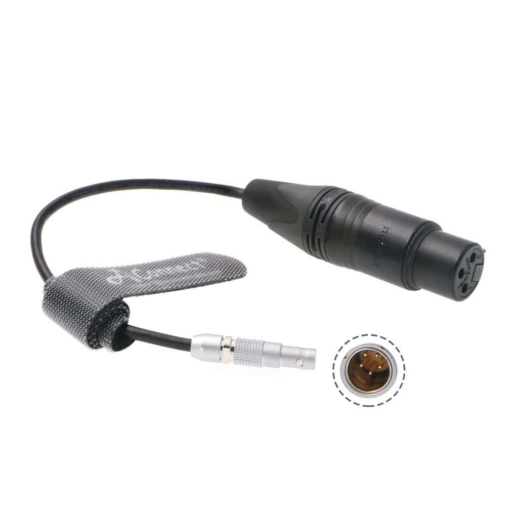 [Australia - AusPower] - Audio-Cable for ZCAM E2 Camera 00 5 Pin Male to Original XLR 3 Pin Female 15CM AConnect Straight 5 Pin 