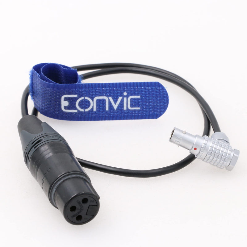 [Australia - AusPower] - Eonvic Camera Audio Cable for ARRI Alexa Mini LF Camera Right Angle 0B 6 Pin Male to XLR 3 Pin Female 