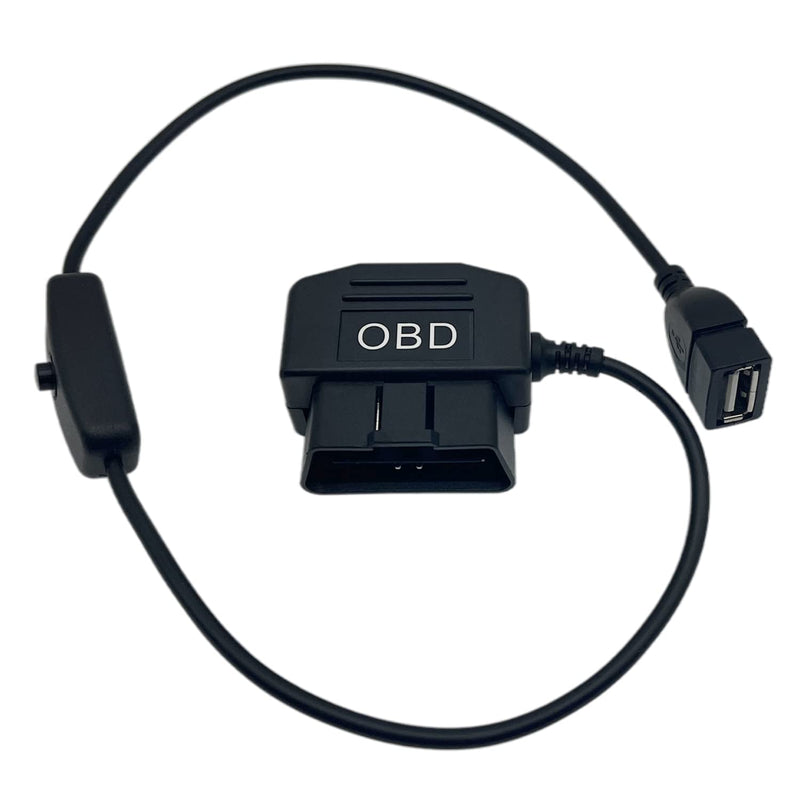 [Australia - AusPower] - HYXUAN OBD Power Cable 18.7in Universal OBD2 USPower Charging Cable Connector Charger for Phone Car GPS DVR Camera Dashboard 16Pin 