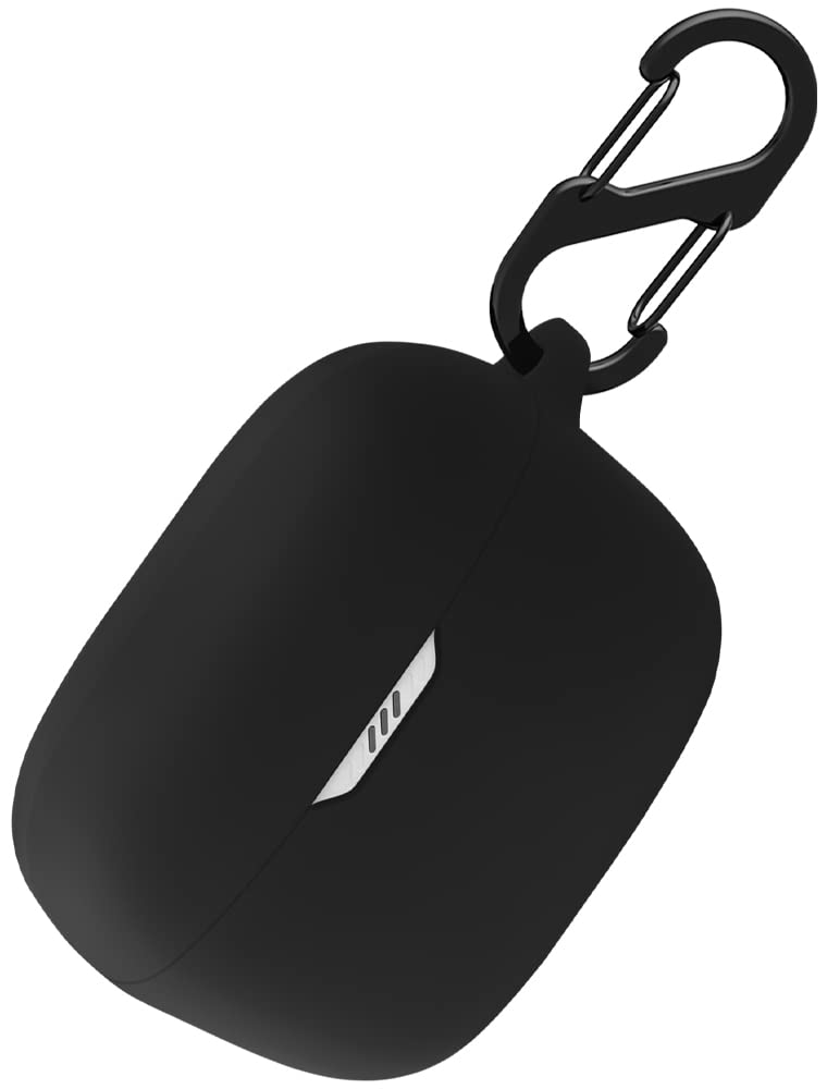 [Australia - AusPower] - Geiomoo Silicone Carrying Case Compatible with JBL Tune 230NC TWS, Portable Scratch Shock Resistant Cover with Carabiner (Black) Black 