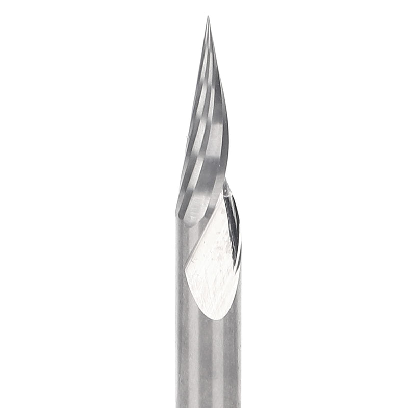 [Australia - AusPower] - 3.175 x 20° x 0.1 x 40L Spiral 20 Degree V-Groove Engraving Tool Milling Cutter Carbide V-Point Milling Cutter for Woodworking 