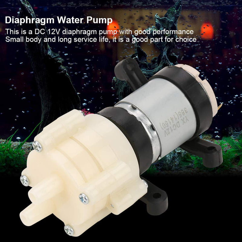 [Australia - AusPower] - 12V Mini Electric Diaphragm Pump 1.5-2L/min Water Pressure Pump Ideal for Tea Machines and Aquariums 