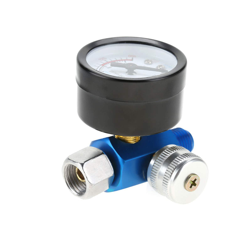 [Australia - AusPower] - Compressed Air Regulator Pressure Gauge, 1/4 Inch Air Pressure Regulator Pressure Gauge for Spray Painting Gun, Adjustable Range 0-10 Bar Pressure Regulator with Pressure Gauge (0-150 PSI) 