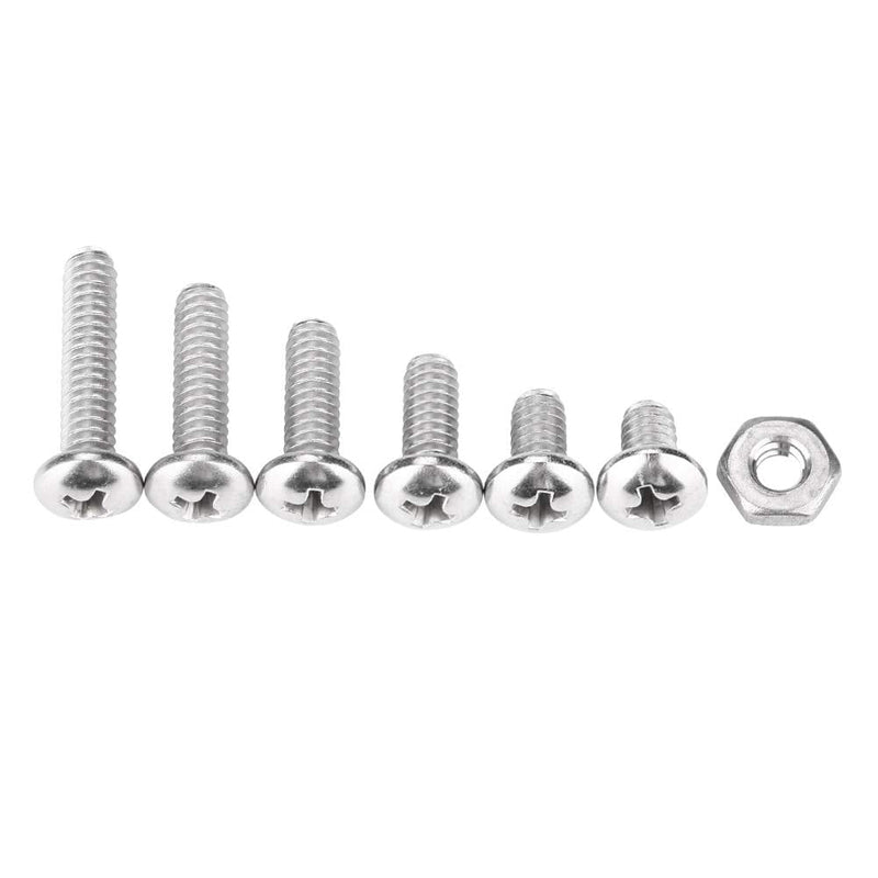 [Australia - AusPower] - 140pcs Set #10-24 Cross Pan Head Screws Stainless Steel Machine Bolts Nuts Pan Head Machine Screws Screws Assortment Set with Plastic Storage Box Assortment kit 