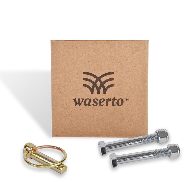 [Australia - AusPower] - Grade 2 Shear Bolts ½” x 3-½” with ½” Nylock Nuts: 5 Pack for Rotary Cutters: Includes 2 Bonus Linch Pins 7/16" x 1-3/4" 