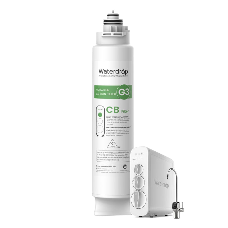 [Australia - AusPower] - Waterdrop WD-G3-N3CB Filter 1 Year Life Replacement for WD-G3-W Reverse Osmosis System WD-G3-CB Filter 